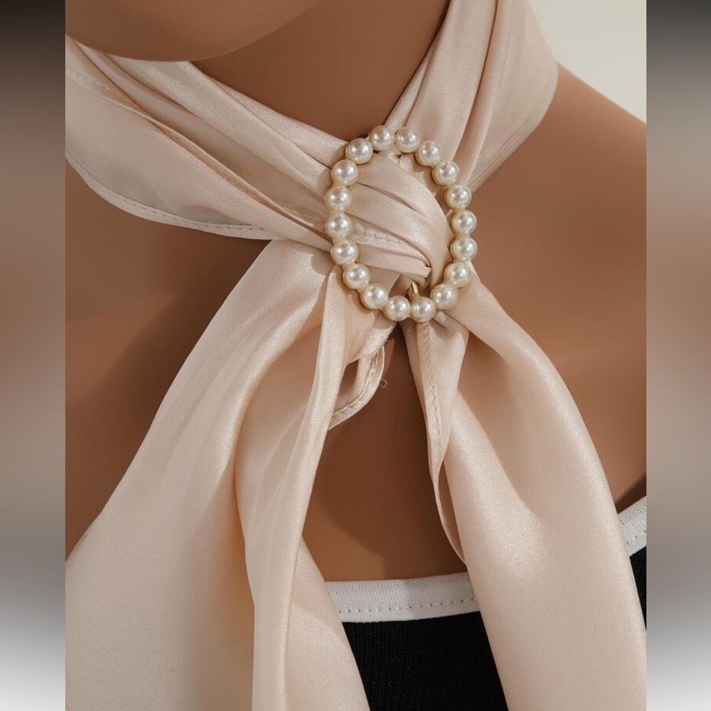 Pearl Ring Scarf Accessory A1656 - Picture 1 of 4